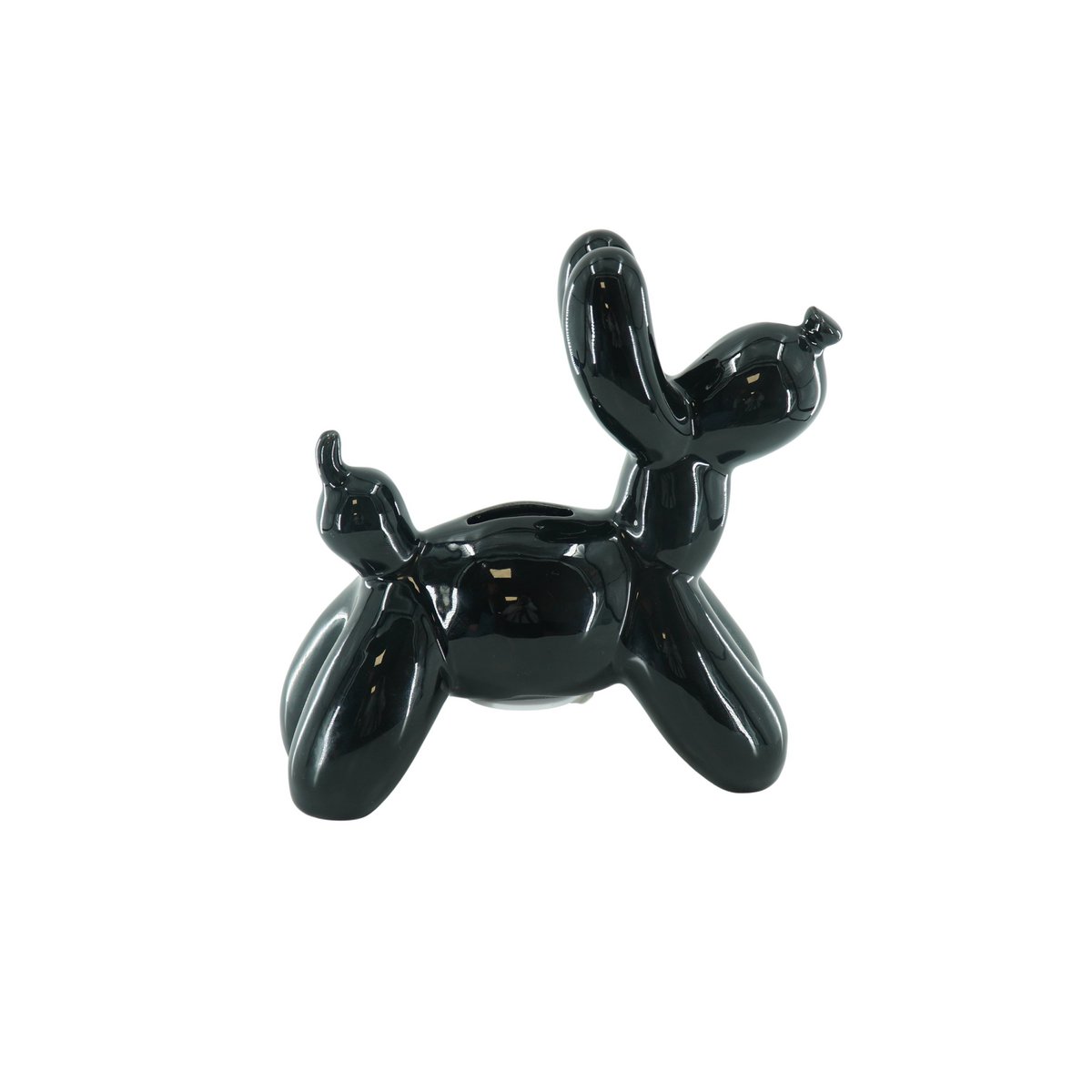 Ornament – Spaarpot Ballonhond Zwart Keramiek | 17 x 7 x 17 cm | Housevitamin🎈