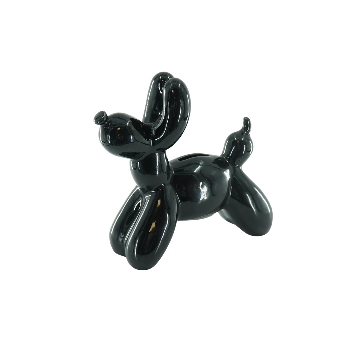 Ornament – Spaarpot Ballonhond Zwart Keramiek | 17 x 7 x 17 cm | Housevitamin🎈