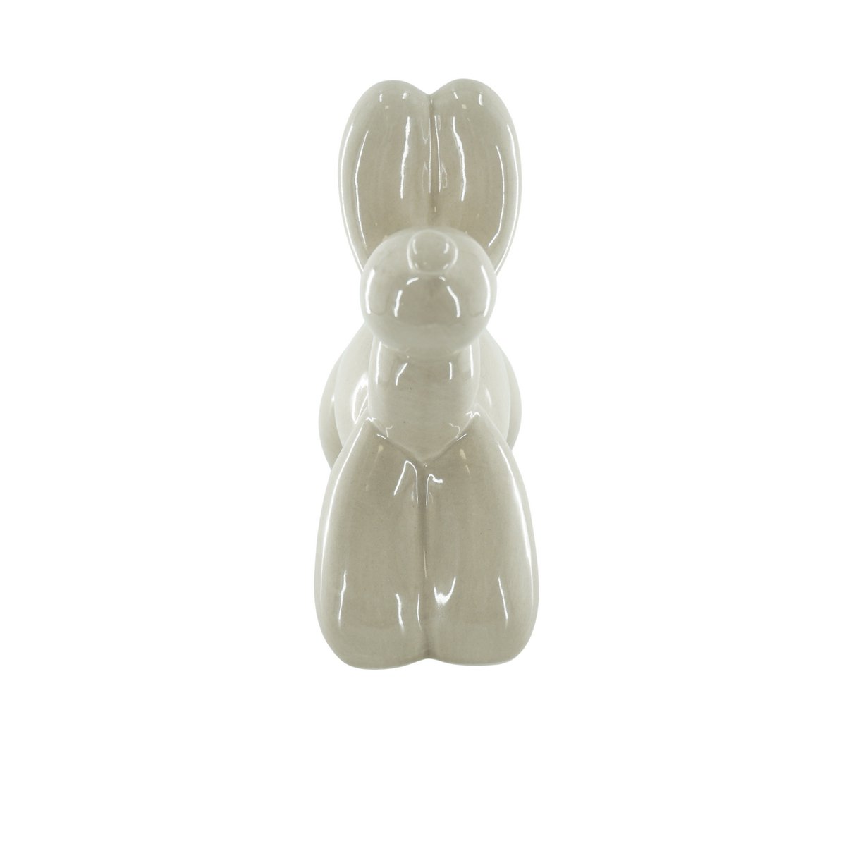 Ornament – Spaarpot Ballonhond Keramiek | Zandkleur | 17 x 7 x 17 cm🐶