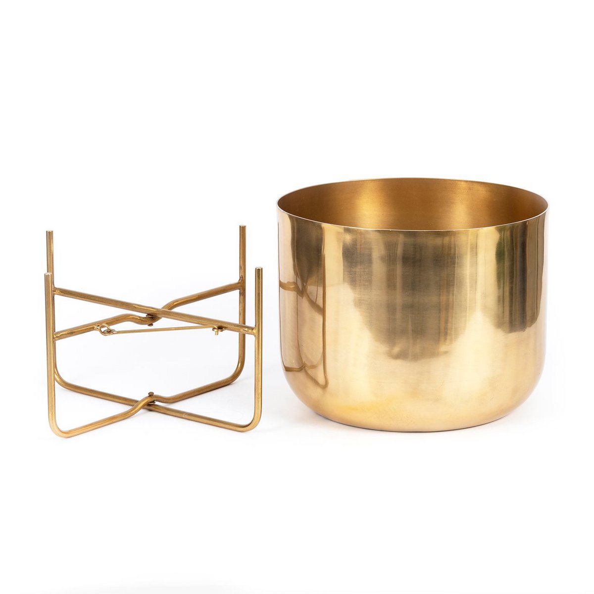 De koperplanter op stand - messing - xl