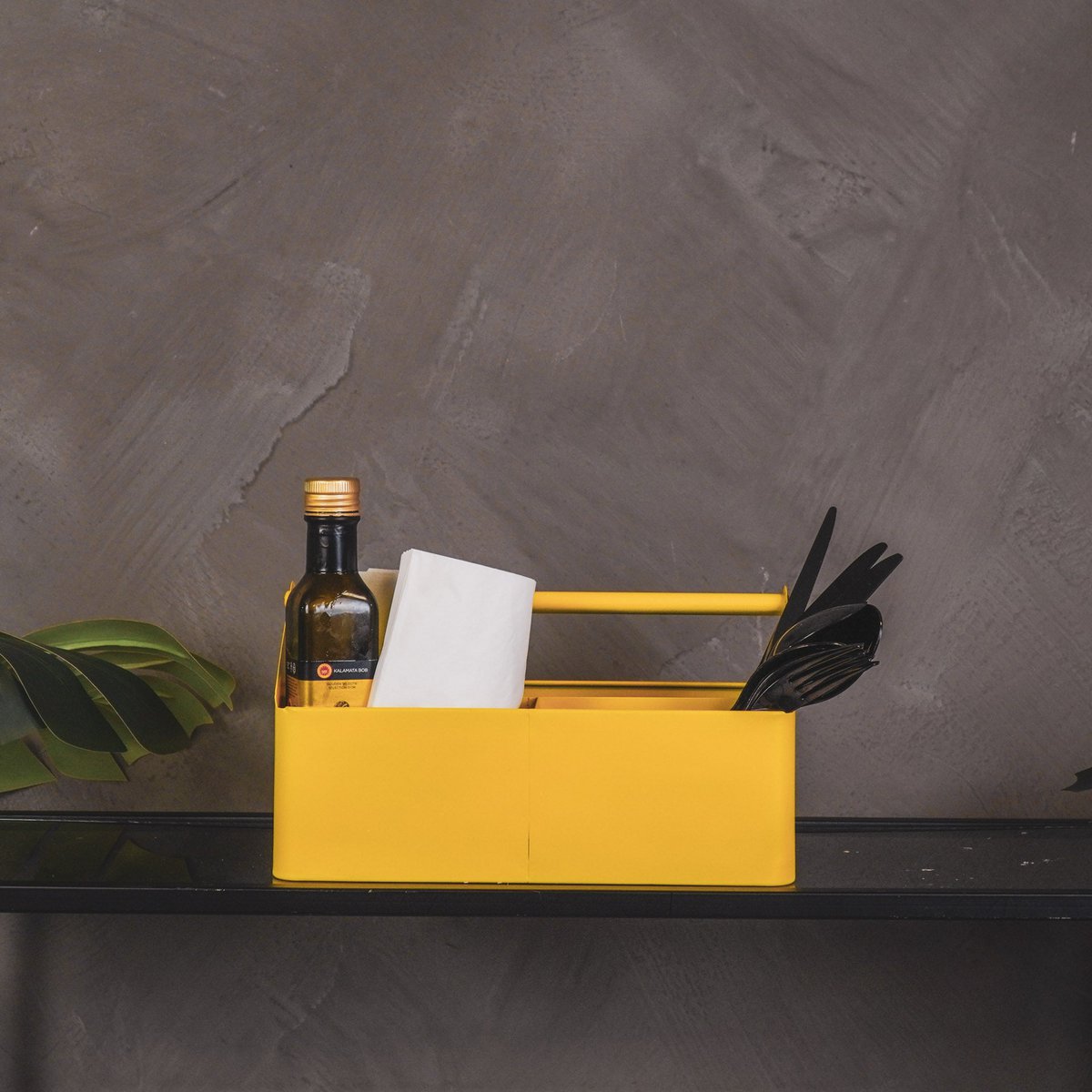 Opbergdoos – Organizer Metaal Geel  30 x 17 x 17 cm | Housevitamin 💛