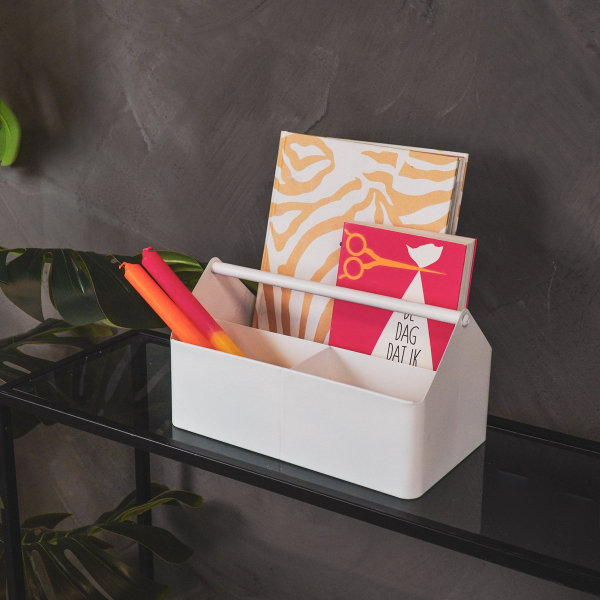 Opbergdoos – Organizer Metaal Zandkleur 30 x 17 x 17 cm | Housevitamin📦