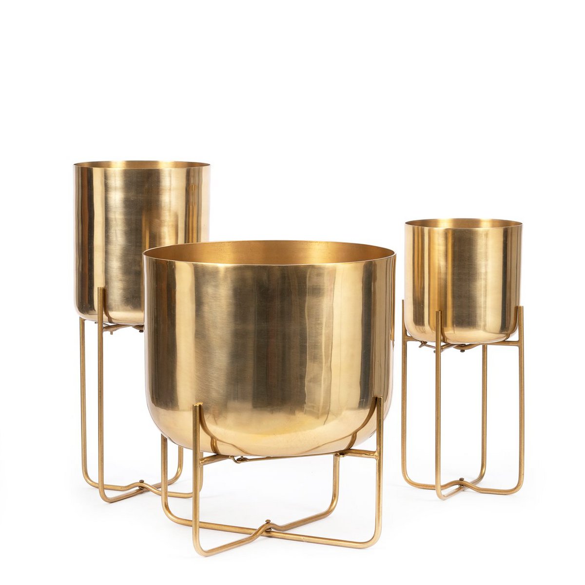 De koperplanter op stand - messing - xl
