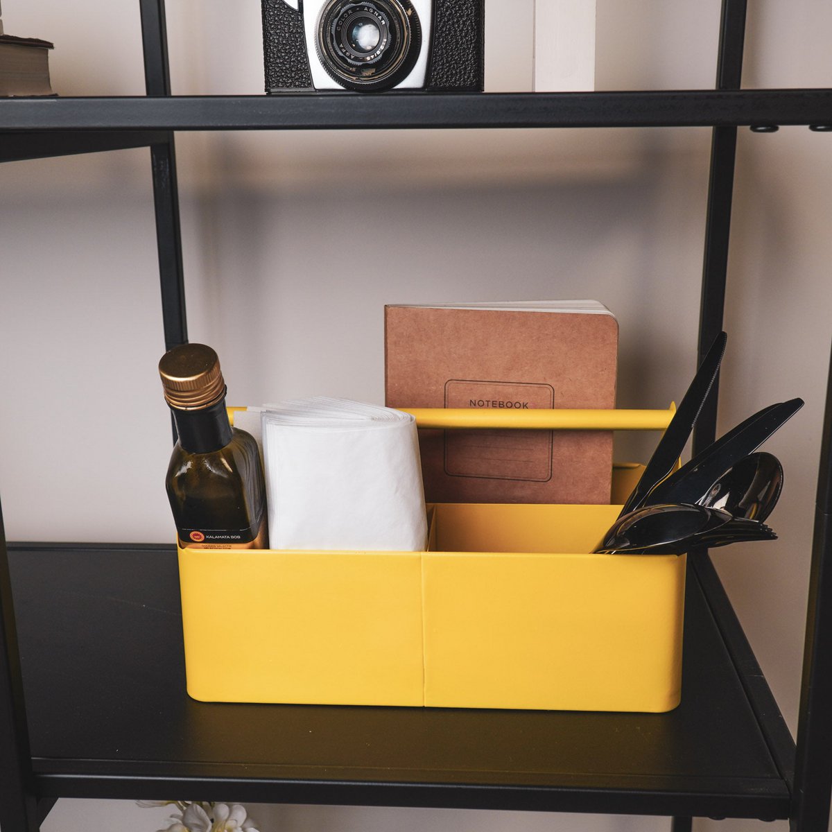 Opbergdoos – Organizer Metaal Geel  30 x 17 x 17 cm | Housevitamin 💛