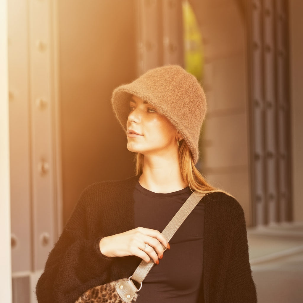 Teddy Bucket Hat – Hoed - Zacht statement voor koude dagen 🧸