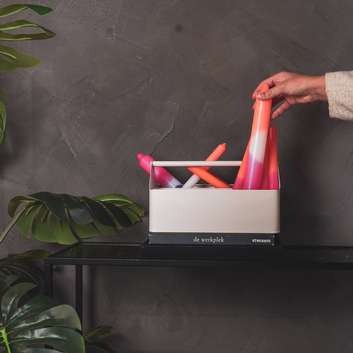Opbergdoos – Organizer Metaal Zandkleur 30 x 17 x 17 cm | Housevitamin📦