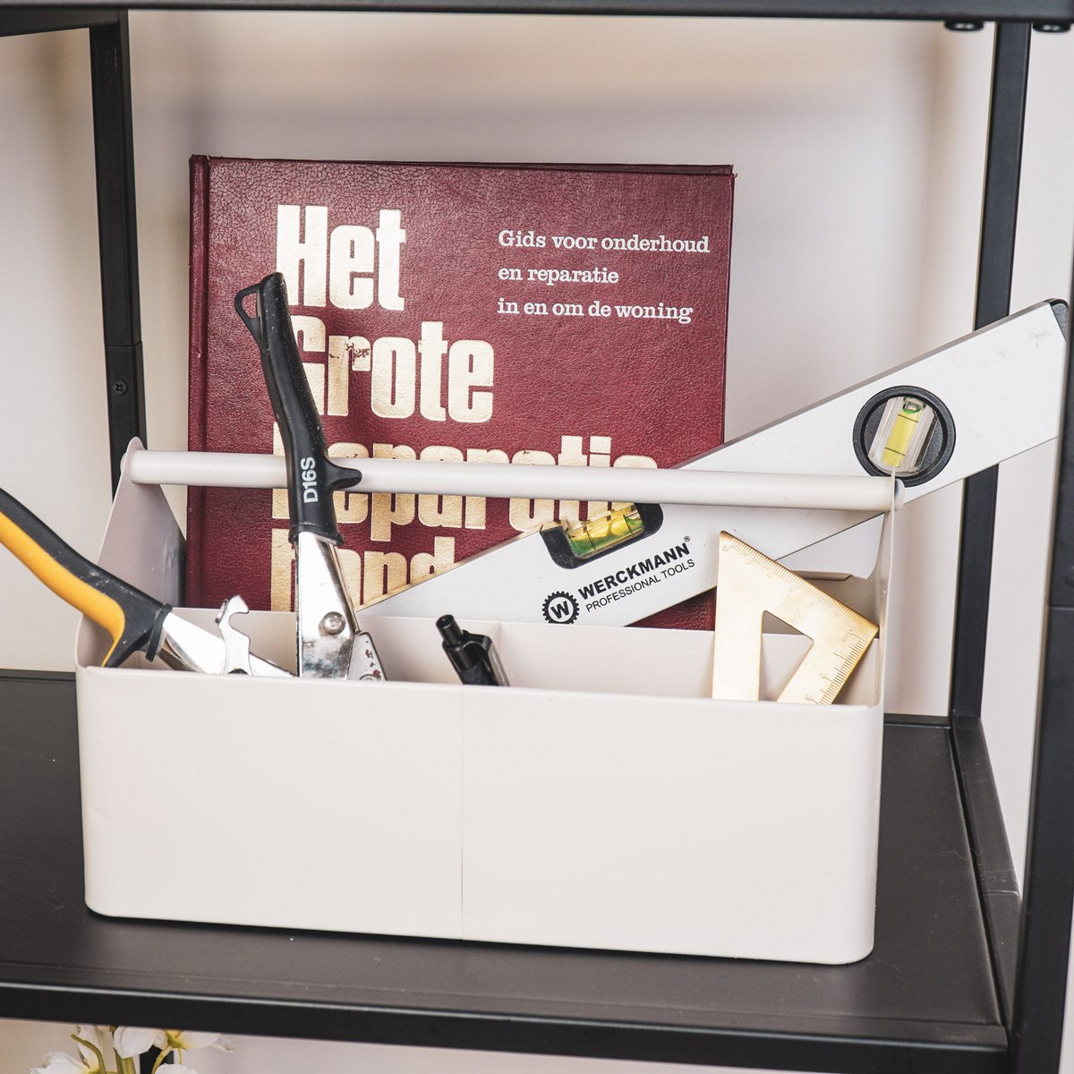 Opbergdoos – Organizer Metaal Zandkleur 30 x 17 x 17 cm | Housevitamin📦