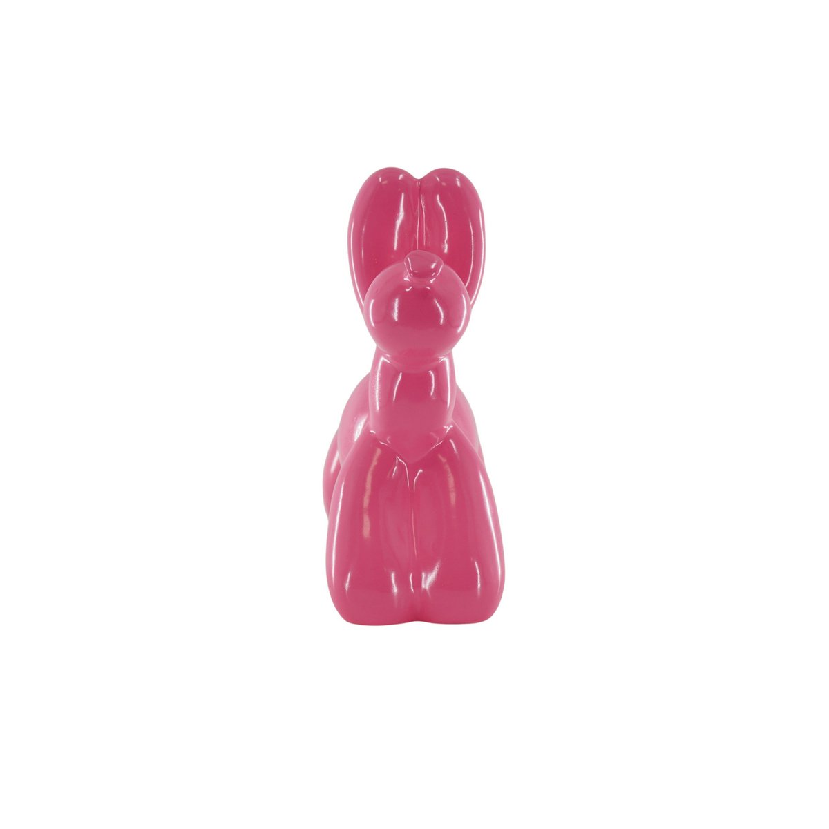 Ornament – Spaarpot Ballonhond Neon Roze Keramiek | 17 x 7 x 17 cm | Housevitamin🎈