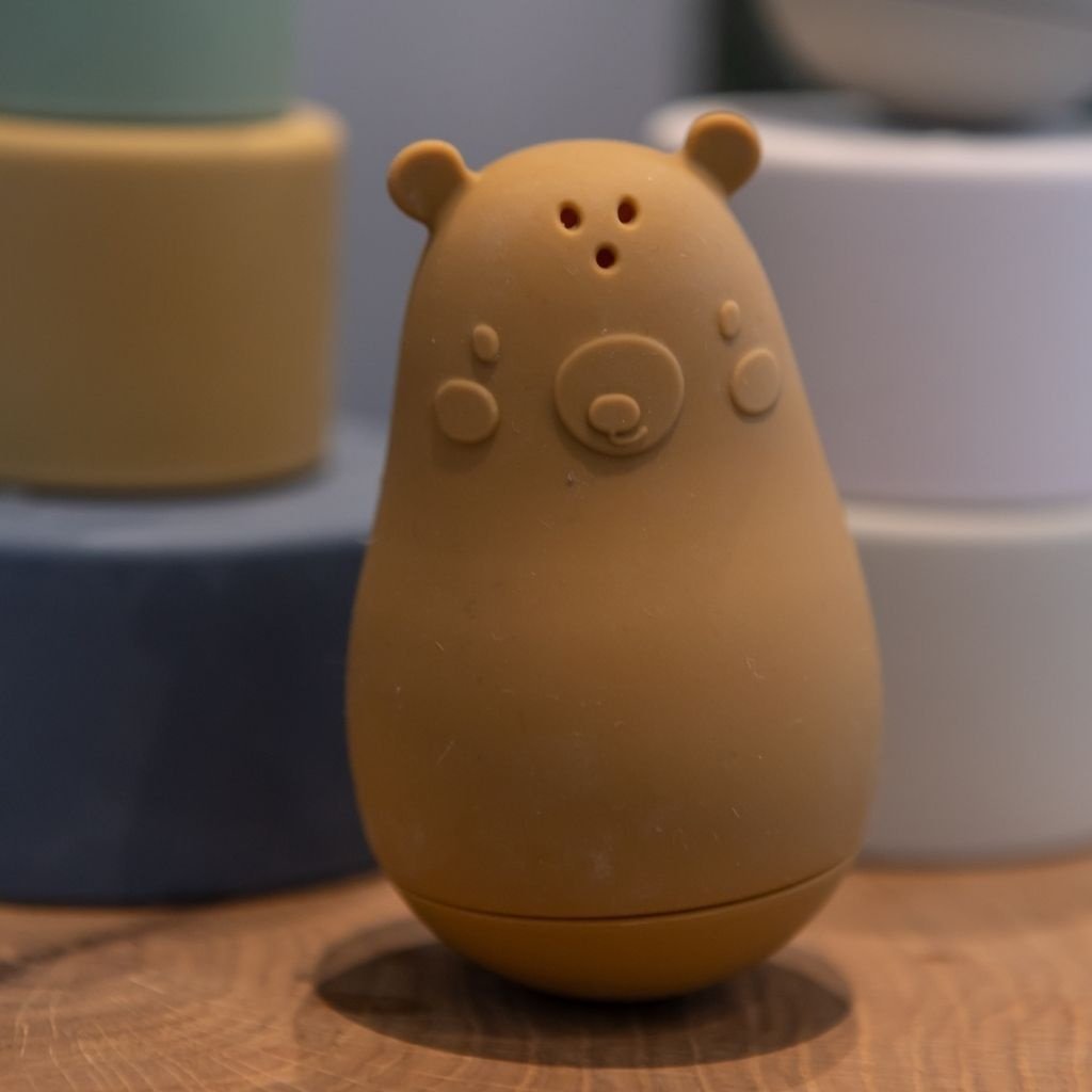 Nuuroo – Joa Siliconen Bad speelgoed | 2‑pack, Crème/Bruin mix