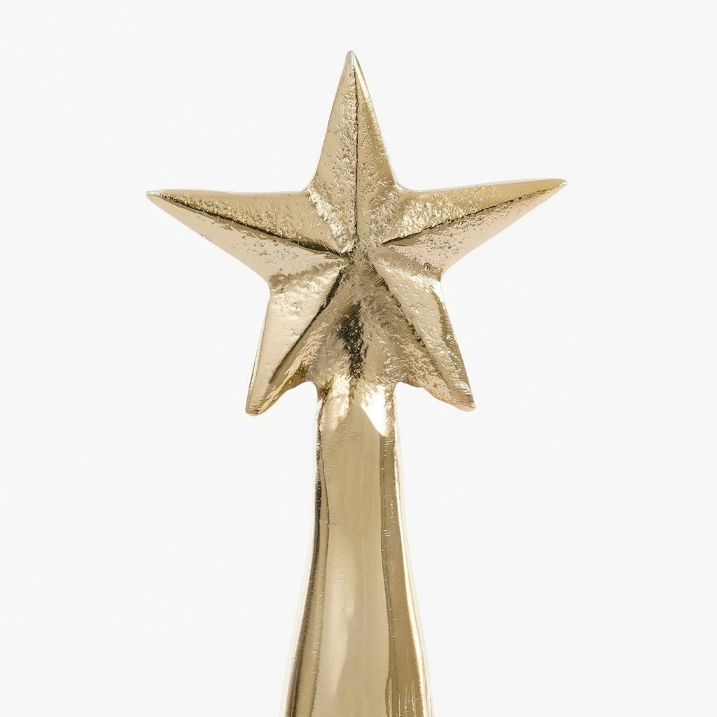 Decoratie Kerstboom – H43 x Ø13 cm – Aluminium – Goud