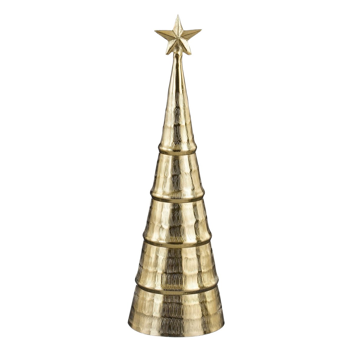 Decoratie Kerstboom – H43 x Ø13 cm – Aluminium – Goud