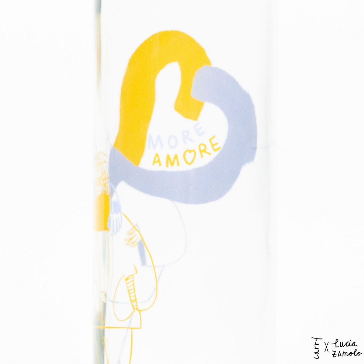 More Amore Blauw Glazen Fles, 0,7 liter