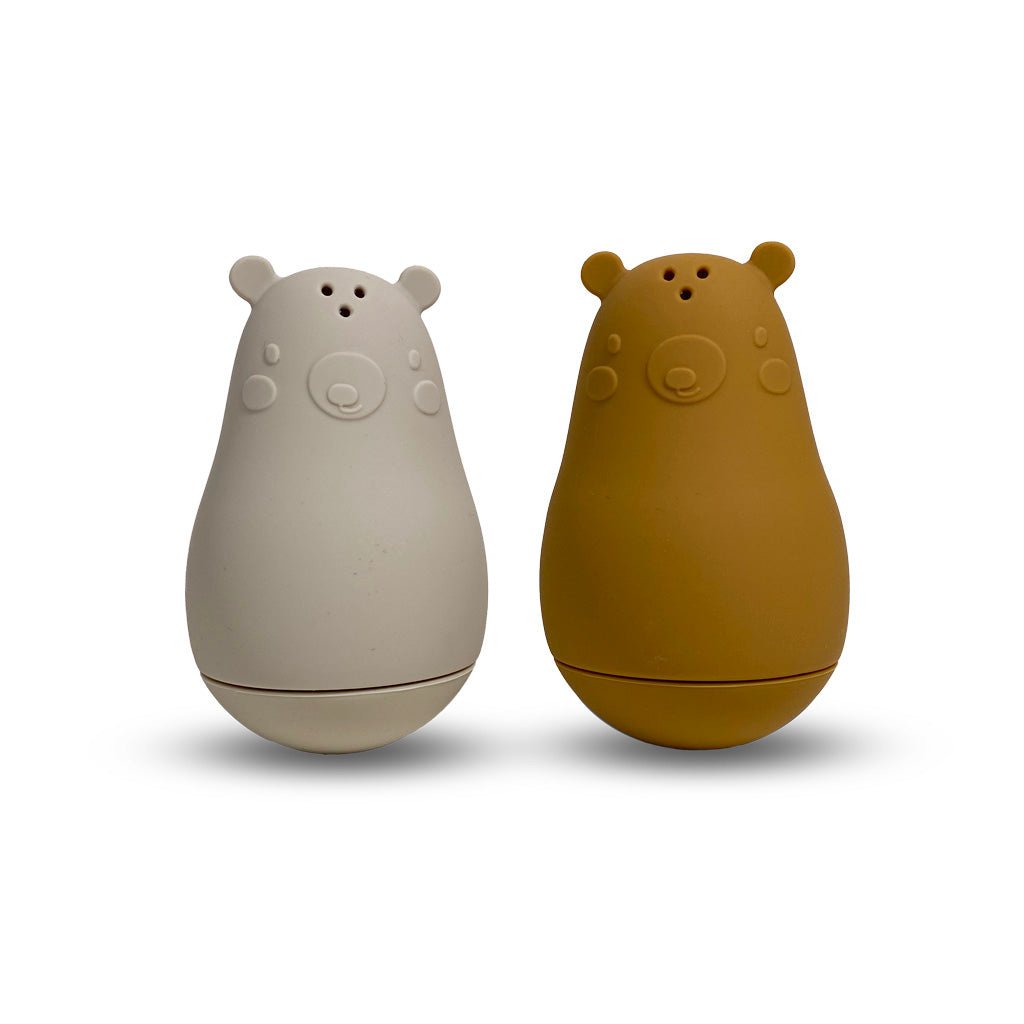 Nuuroo – Joa Siliconen Bad speelgoed | 2‑pack, Crème/Bruin mix