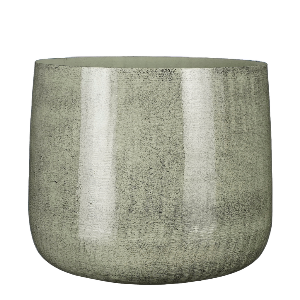 Benson Bloempot – H27 x Ø32 cm – Lichtgrijs