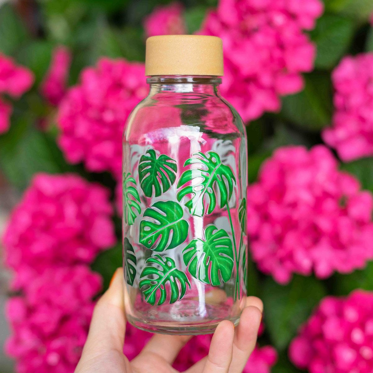 Green Living Glazen Fles, 0,4 liter