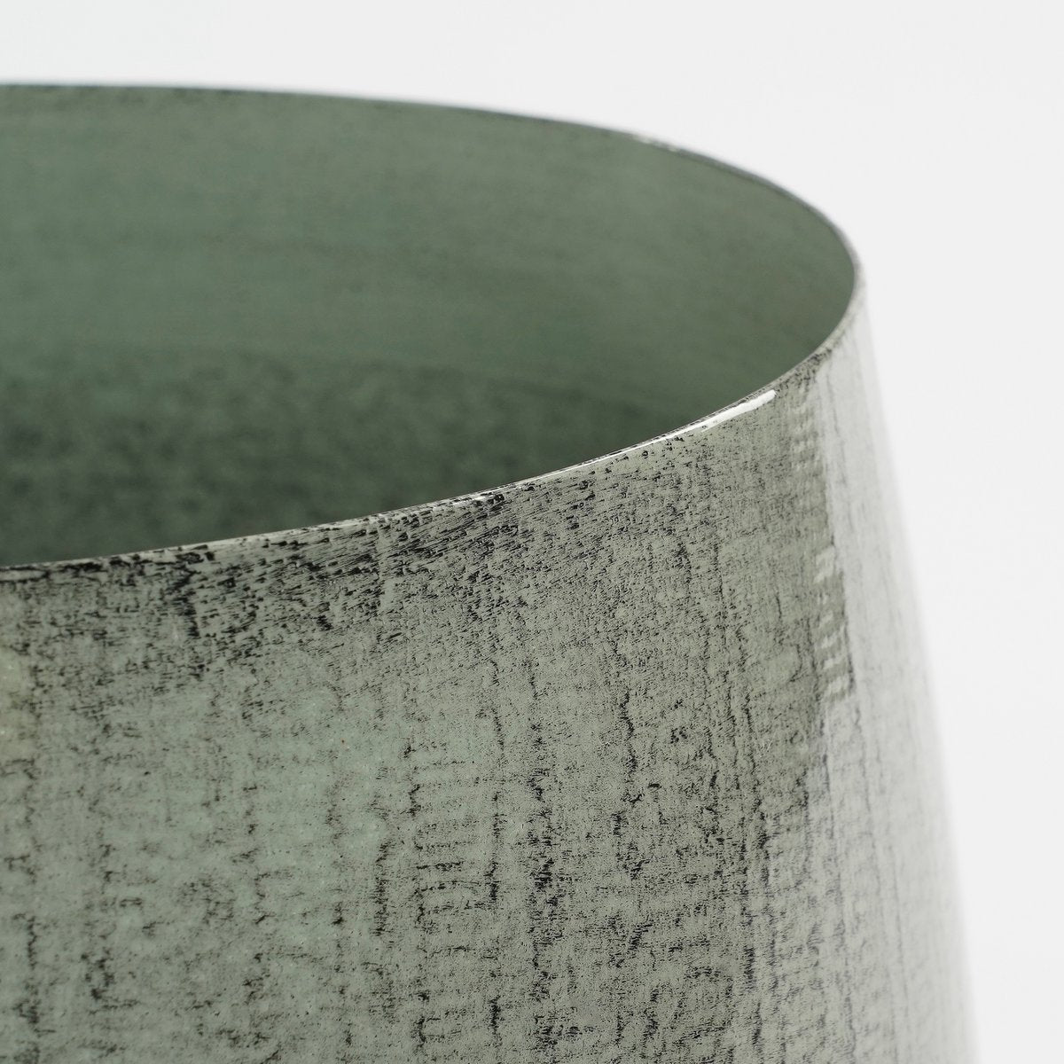 Benson Bloempot - H20 x Ø23 cm - Metaal - Lichtgrijs