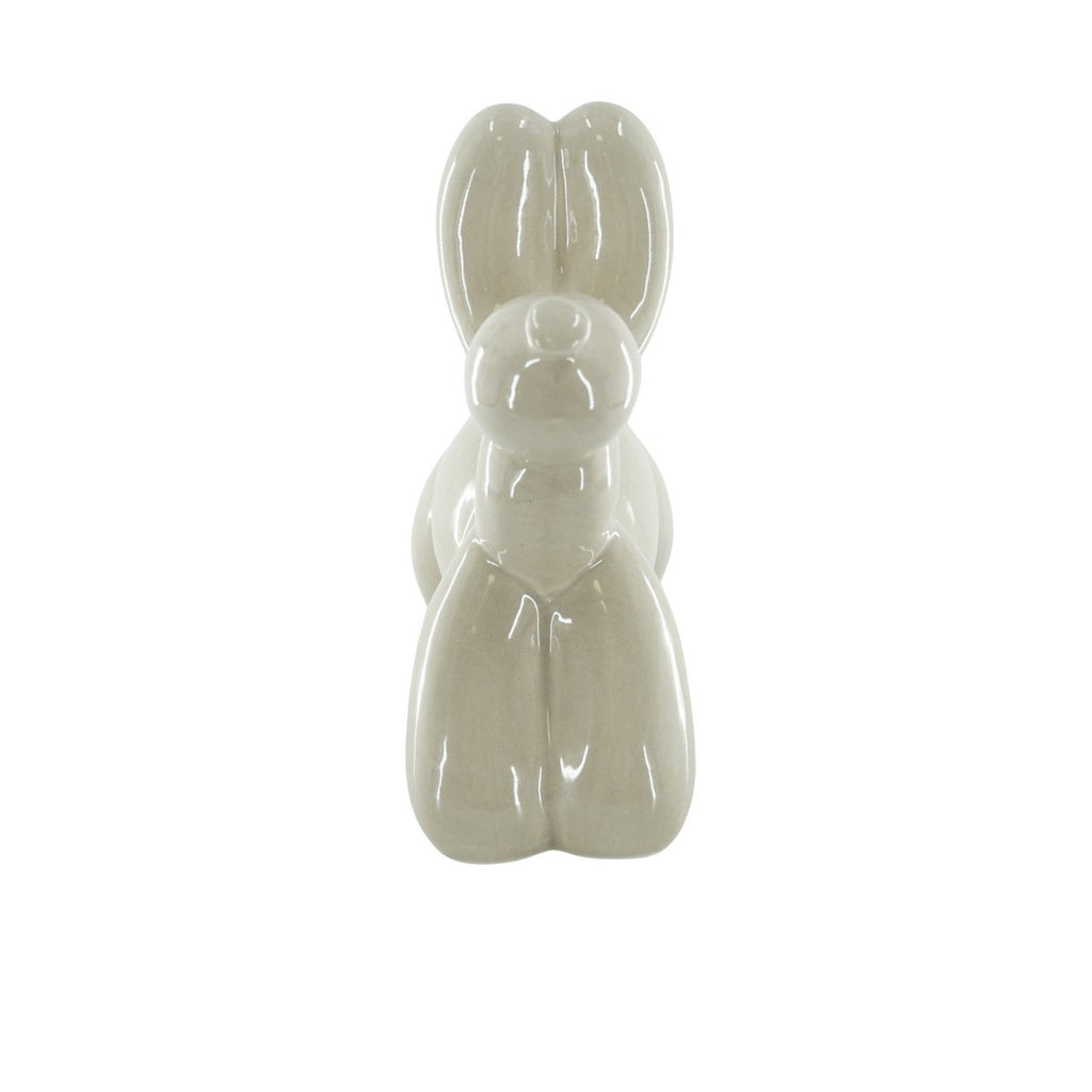 Ornament – Spaarpot Ballonhond Keramiek | Zandkleur | 17 x 7 x 17 cm🐶
