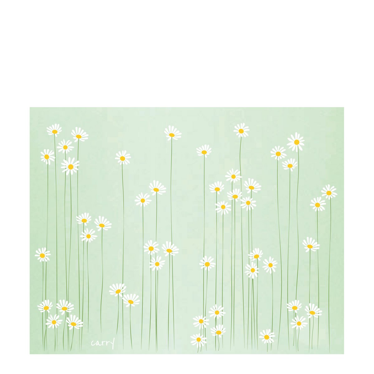 Green Daisy Glazen fles van 0,7 l