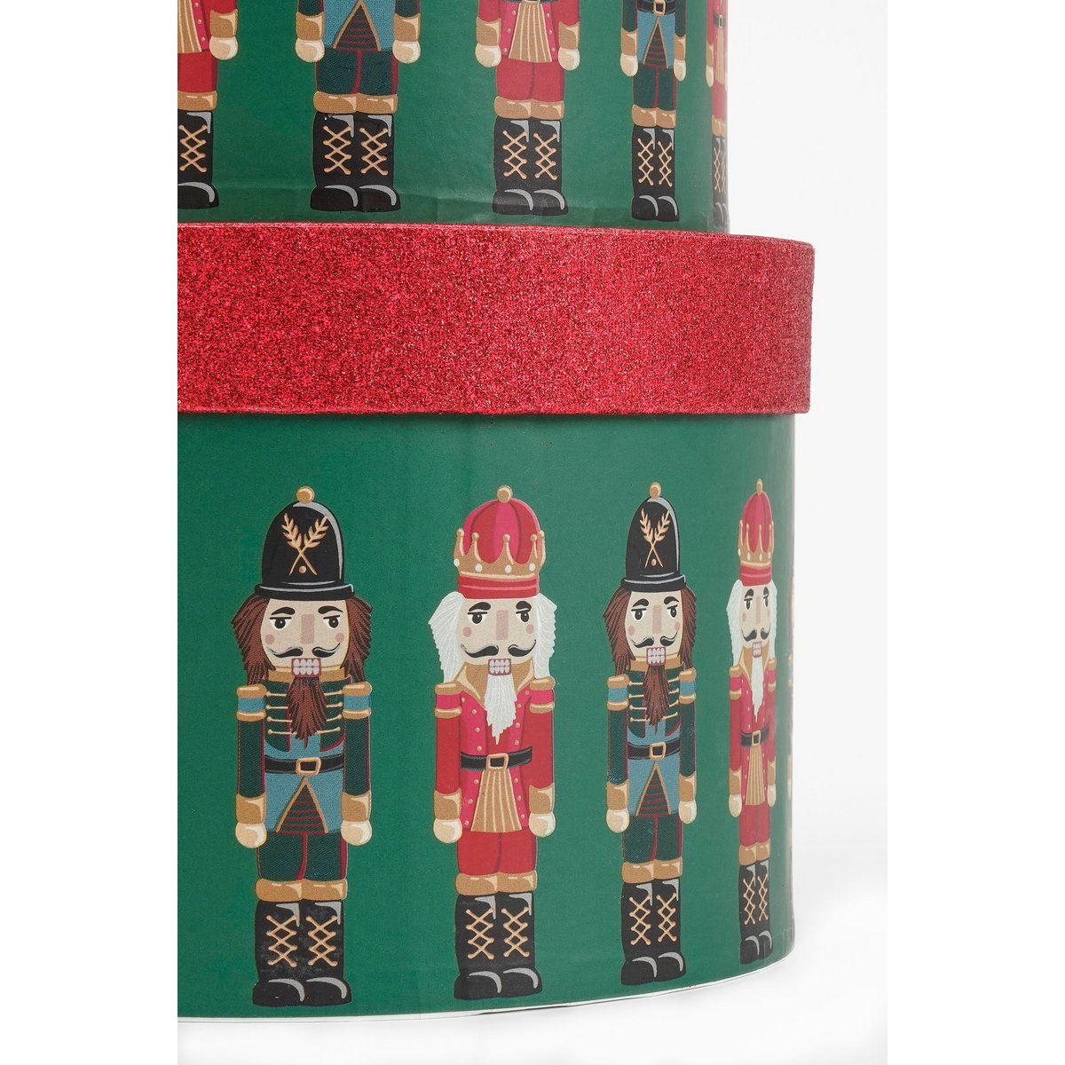 Opbergdoos Notenkraker – Set van 3 – H14 x Ø21 cm – Groen