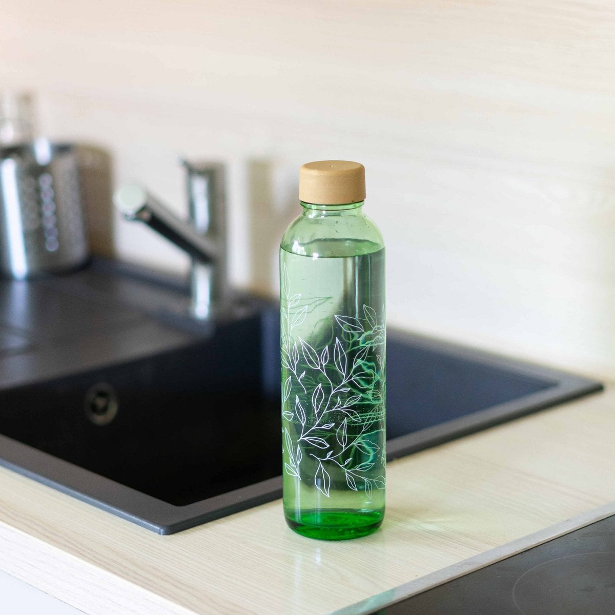 Green Harmony – glazen drinkfles 0,7 l