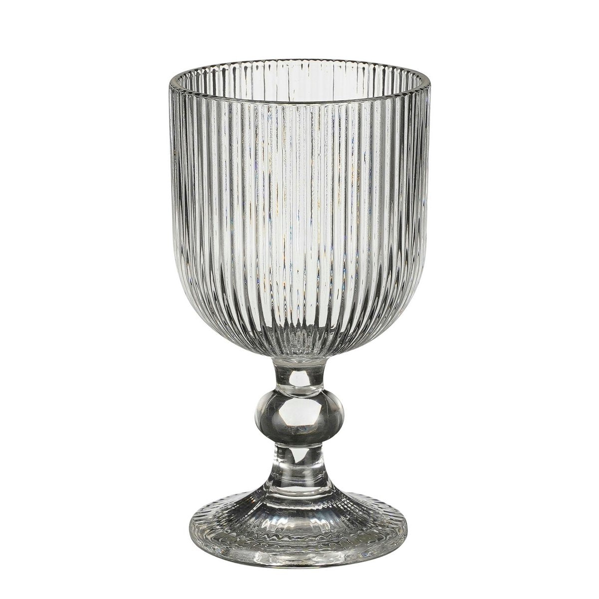 Merlot Wijnglas – 250 ml – Geribbeld Glas – Transparant