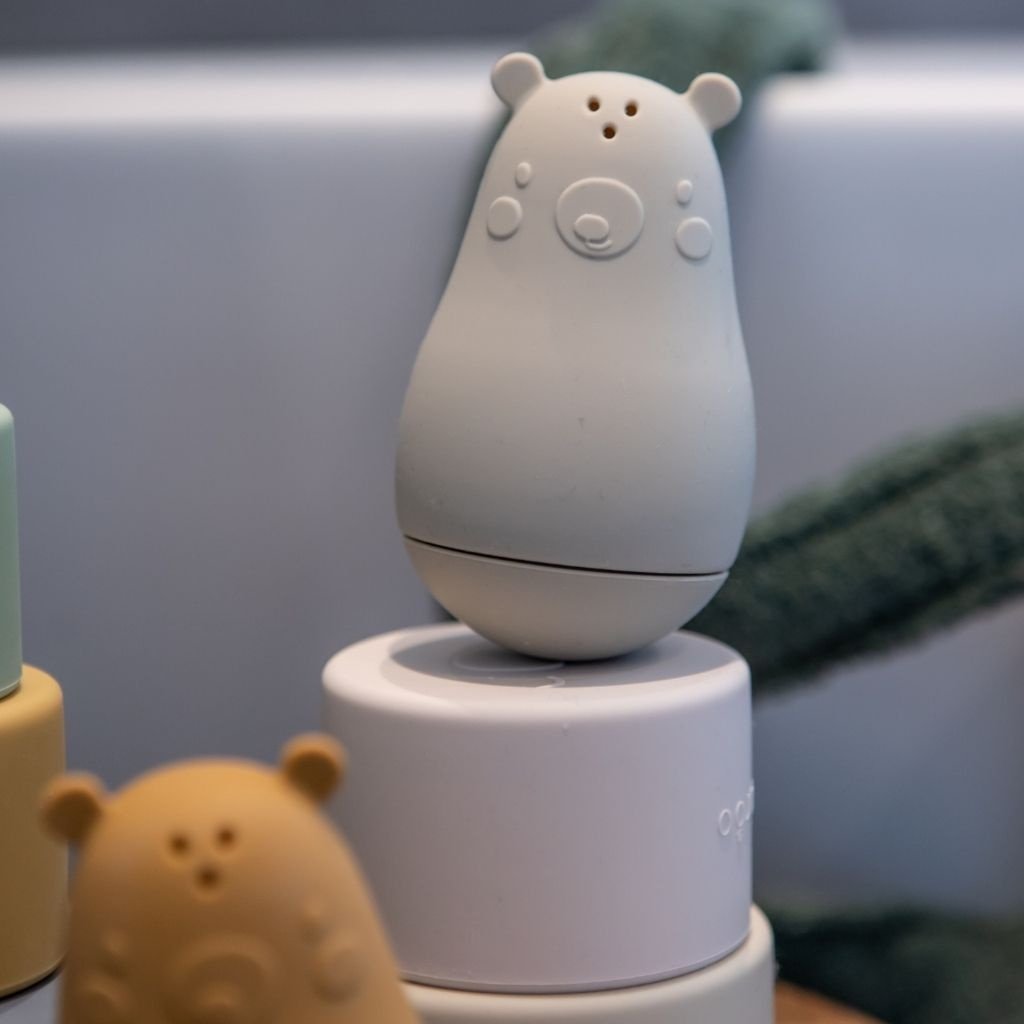 Nuuroo – Joa Siliconen Bad speelgoed | 2‑pack, Crème/Bruin mix