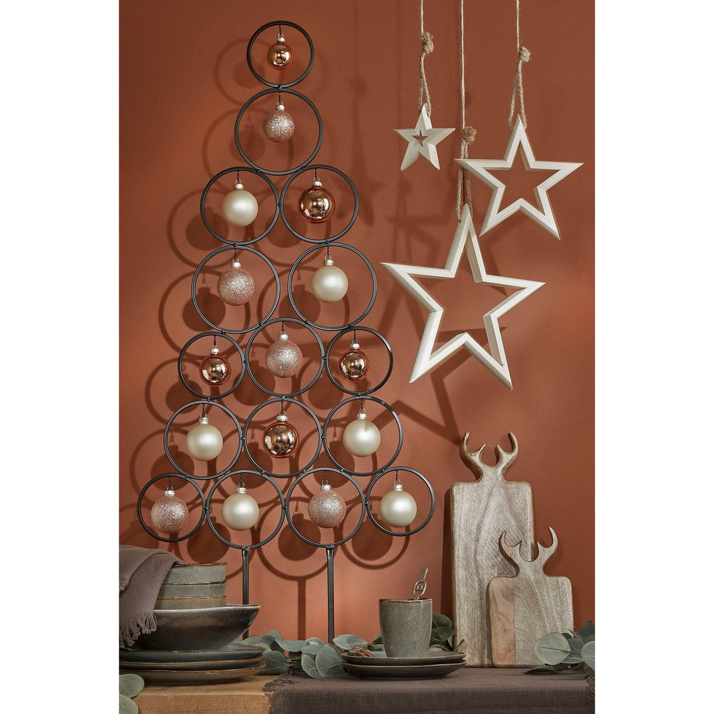 Decoratie Boom voor 16 Ornamenten – L53 x B15 x H117,5 cm – Zwart