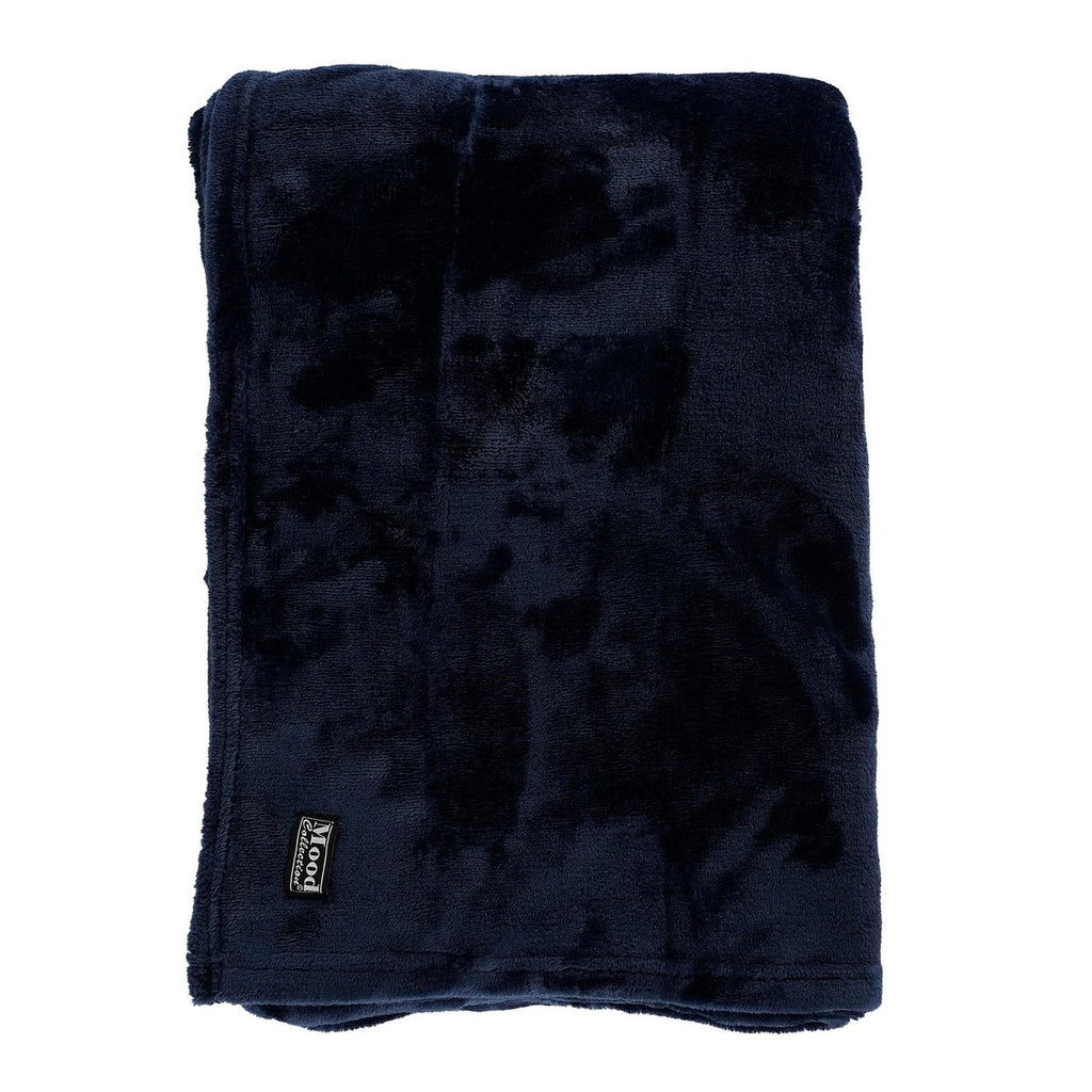 Famke Fleece Plaid - L180 x B130 cm - Donkerblauw