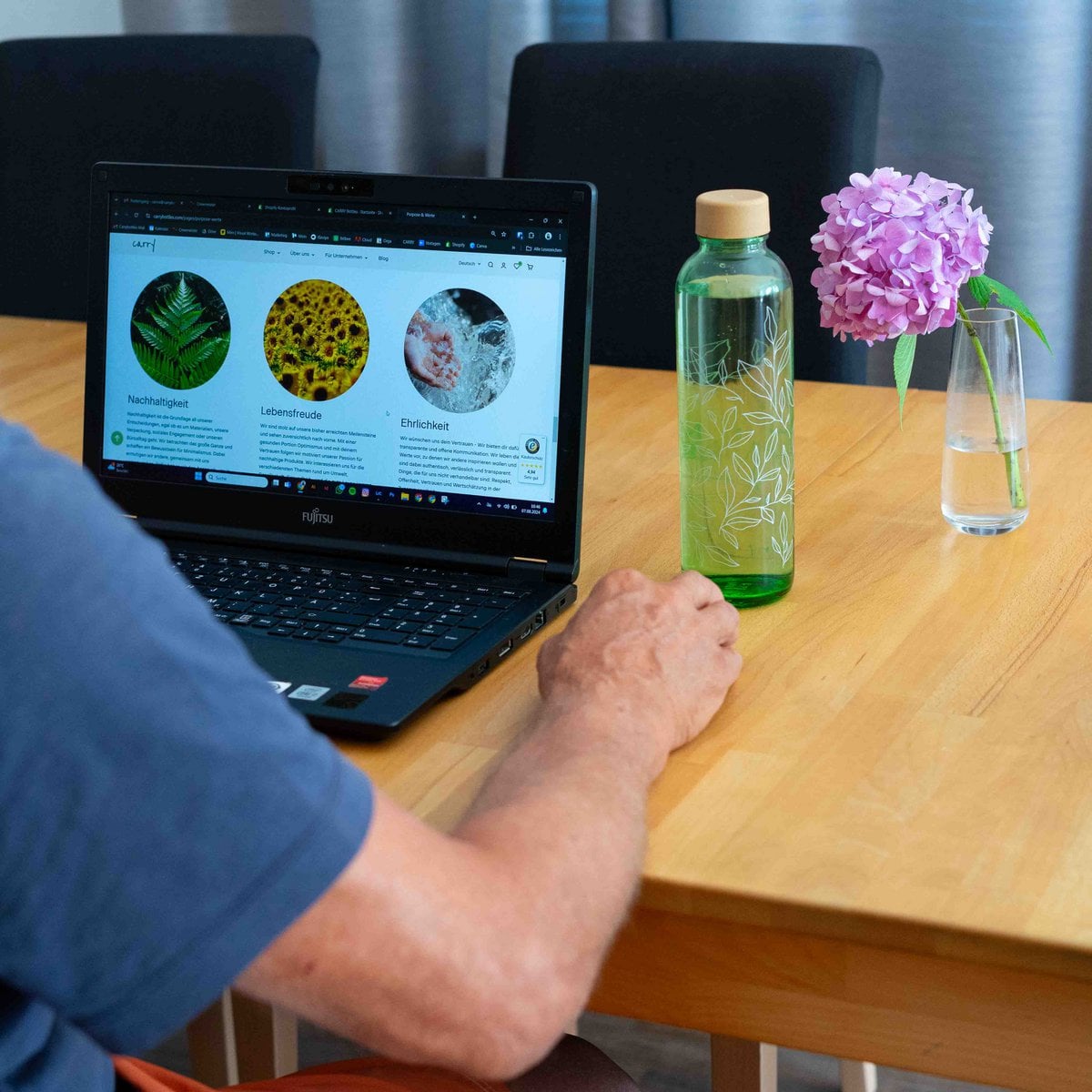 Green Harmony – glazen drinkfles 0,7 l