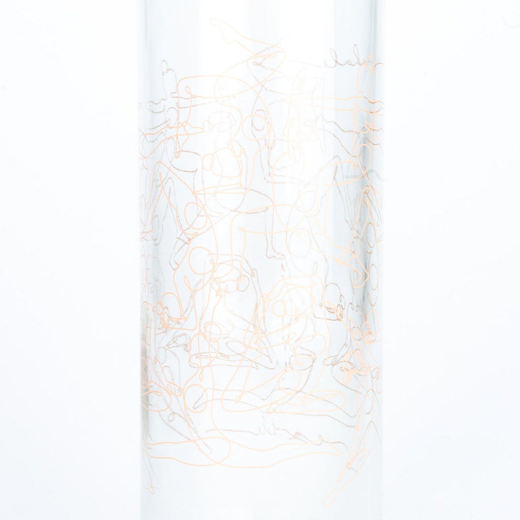 Breath In & Out Glazen Fles, 0,7 liter