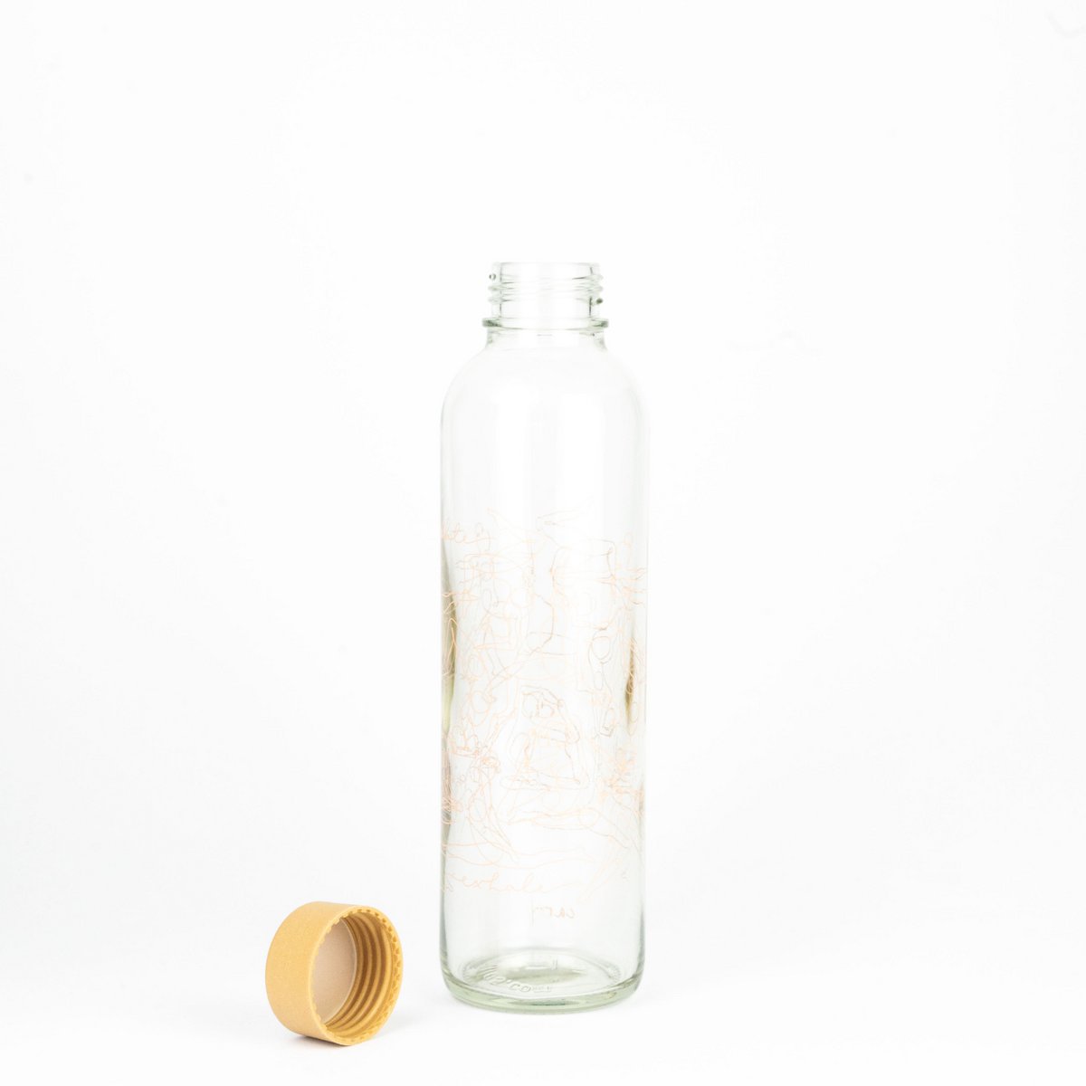 Breath In & Out Glazen Fles, 0,7 liter