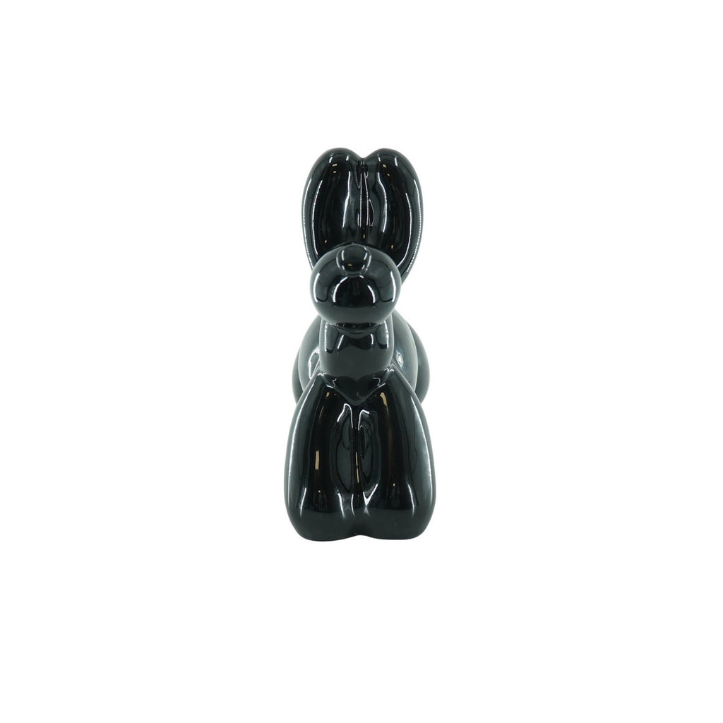 Ornament – Spaarpot Ballonhond Zwart Keramiek | 17 x 7 x 17 cm | Housevitamin🎈