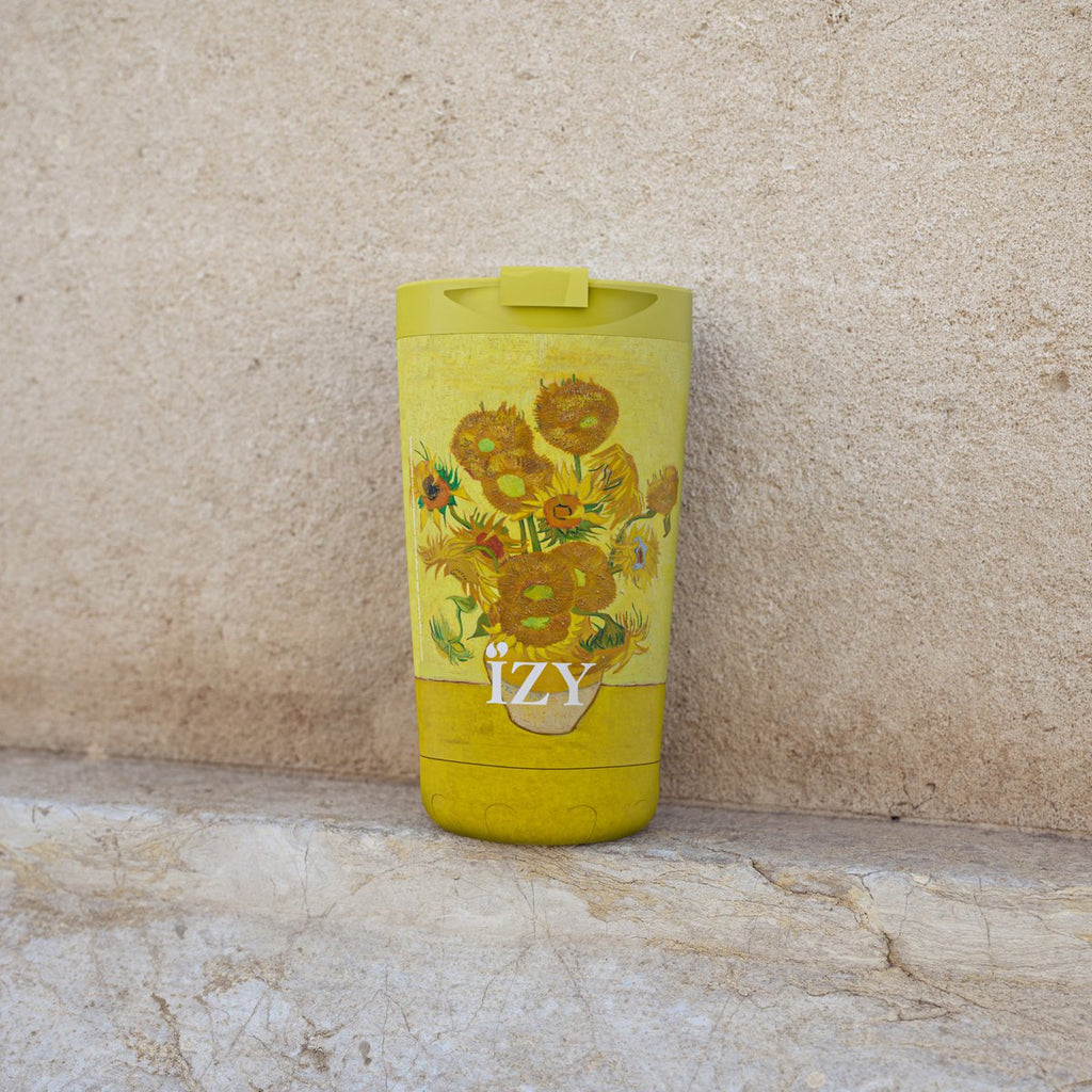 IZY Thermos Mug - Sunflowers - 350ML To-Go Insulated Coffee mug