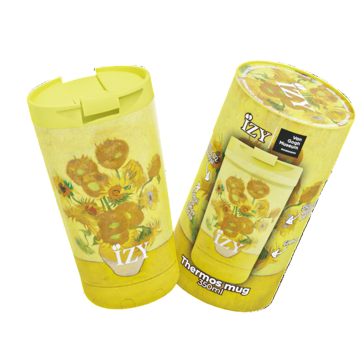 IZY Thermos Mug - Sunflowers - 350ML To-Go Insulated Coffee mug