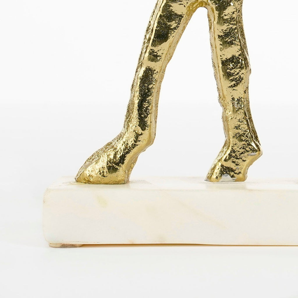 Kerstdecoratie Hert – L20 x B5 x H27 cm – Champagne