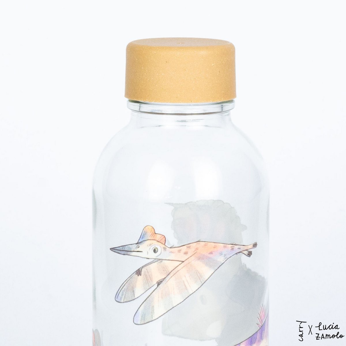 Kleine Dino Glazen Fles, 0,4 liter