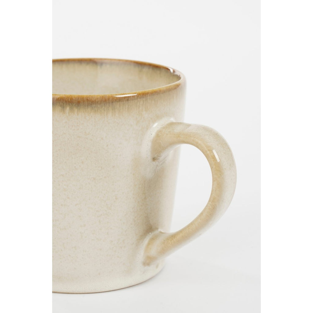 Racco serviesset – 4‑persoons handgemaakt steengoed in warme beige tint