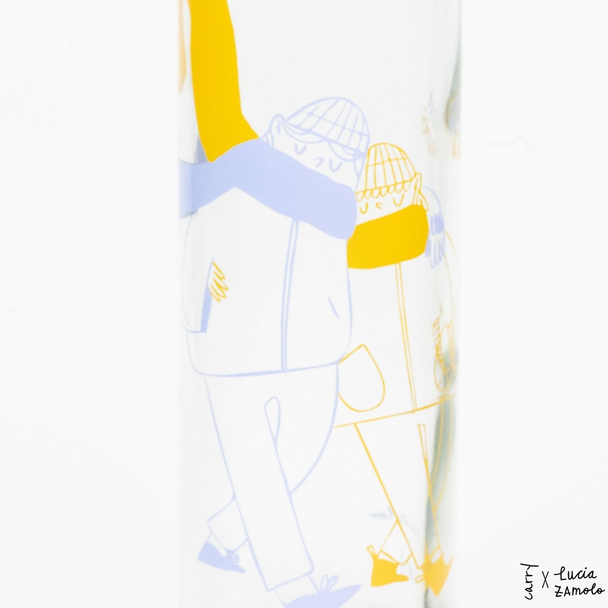 More Amore Blauw Glazen Fles, 0,7 liter