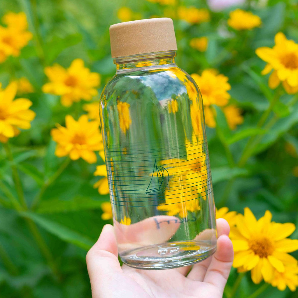 Sail Away Glazen Fles, 0,4 liter