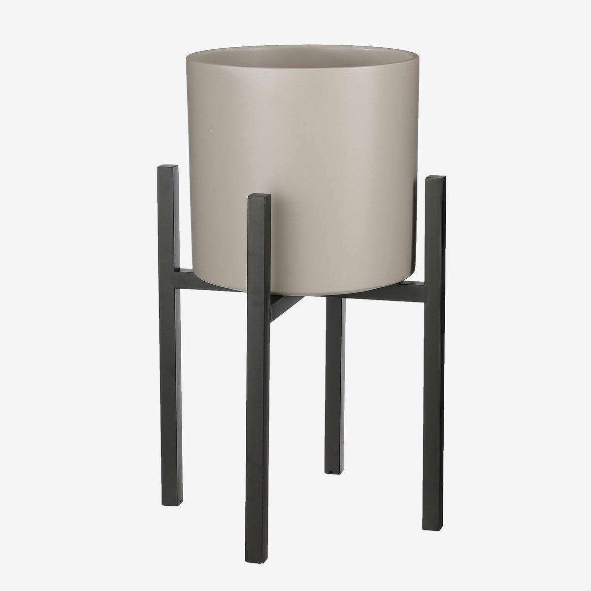 Ascot Plantenstandaard XL – L42 x B42 x H50 cm – Metaal – Zwart