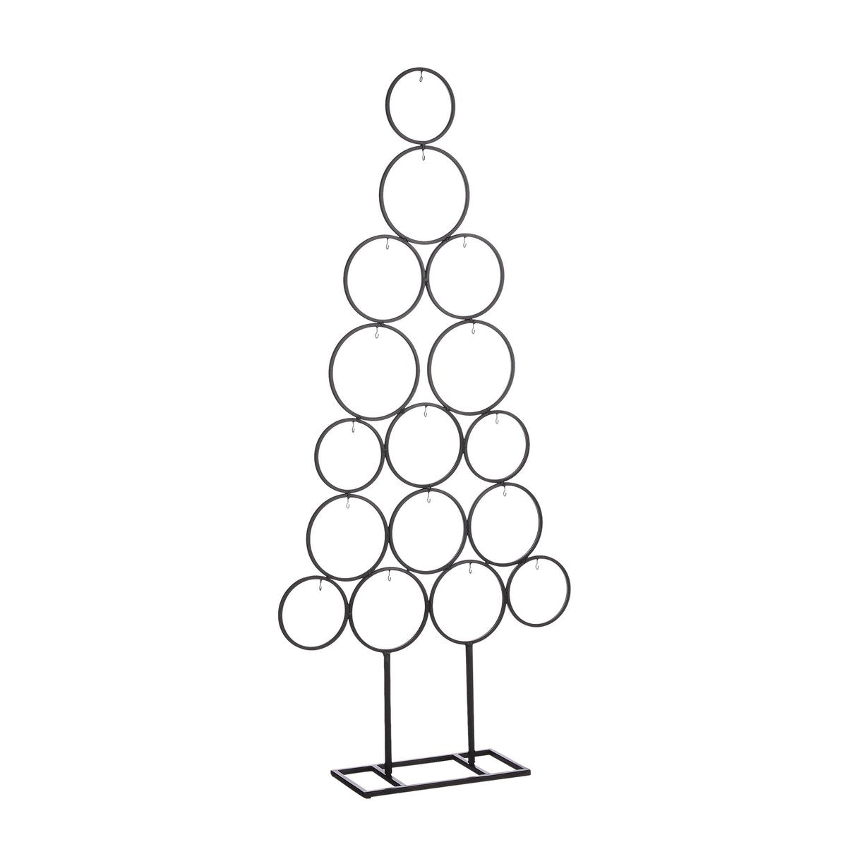 Decoratie Boom voor 16 Ornamenten – L53 x B15 x H117,5 cm – Zwart