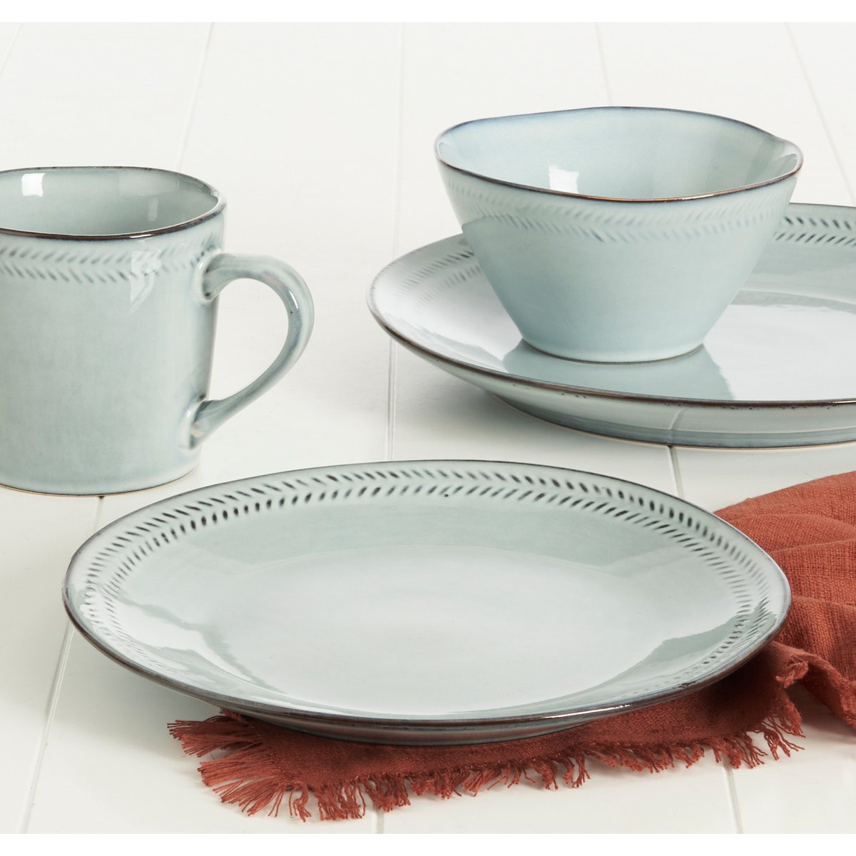 Racco Serviesset 4 Persoons – Steengoed Lichtgrijs