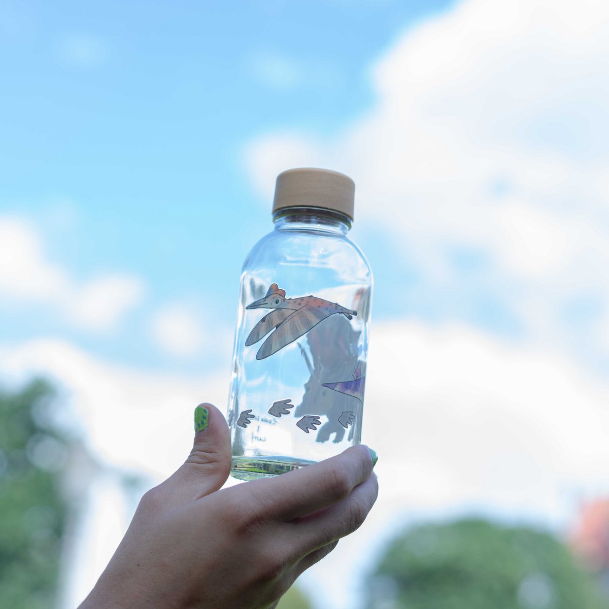 Kleine Dino Glazen Fles, 0,4 liter