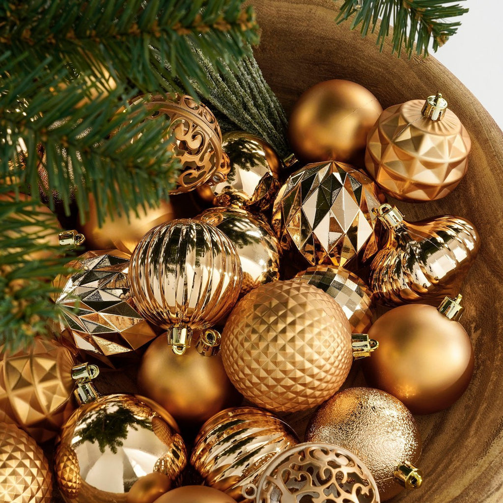 Kerstballen Set - 60 Stuks - Ø7 cm - Onbreekbaar - Koper