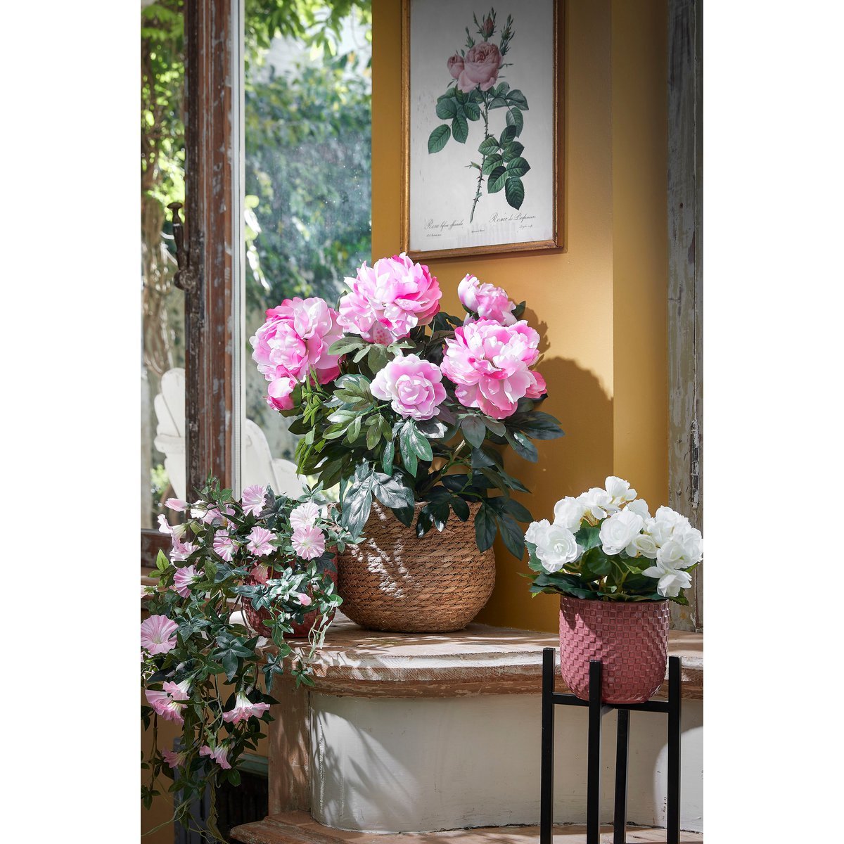 Ascot Plantenstandaard – L24 x B24 x H55 cm – Metaal – Zwart