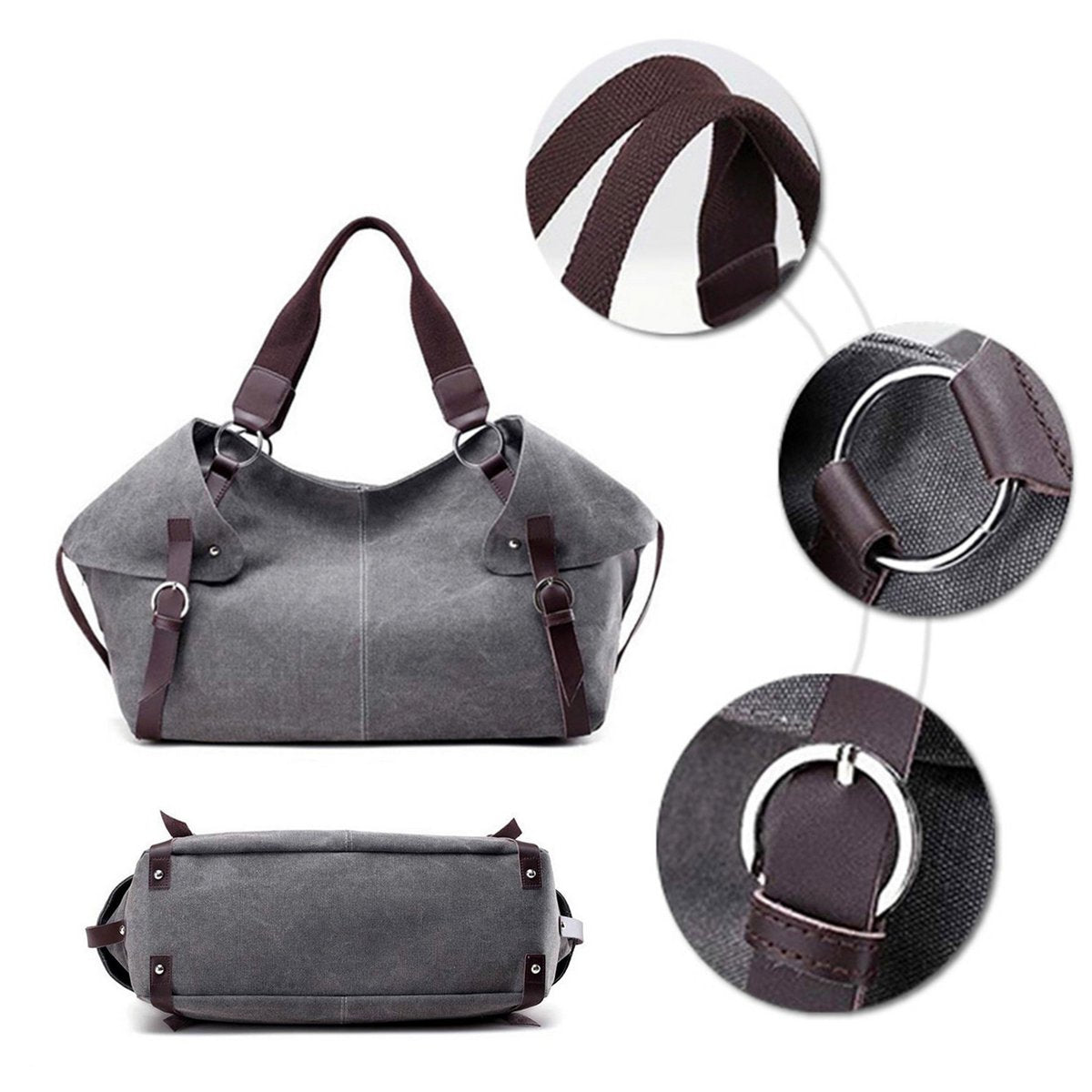 AnBeck dames handtas canvas schoudertas (2 kleuropties)