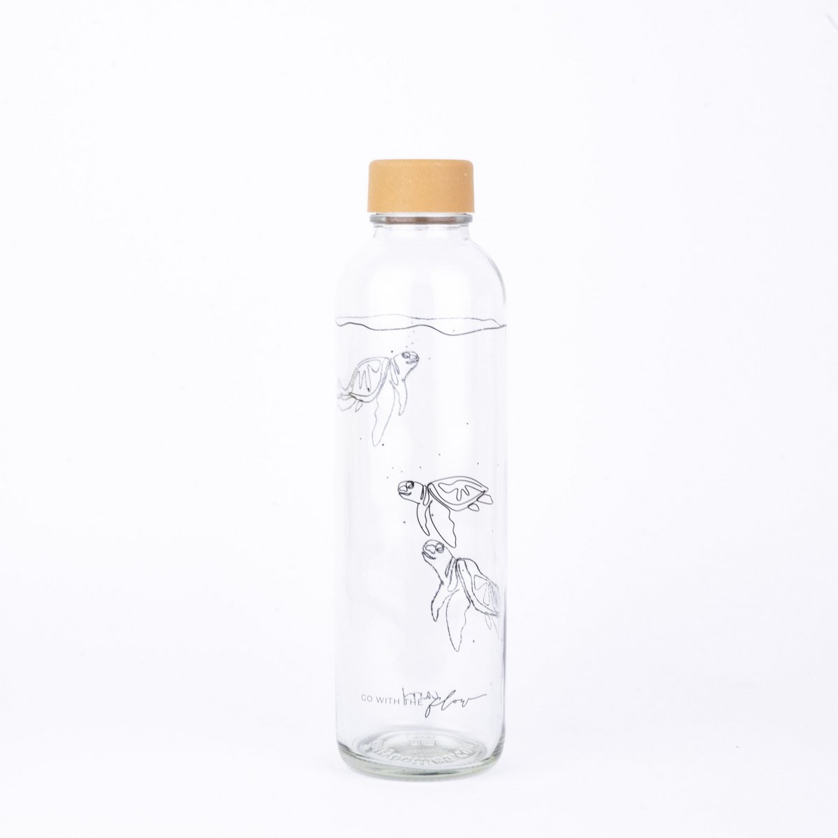 Go with the flow – glazen drinkfles 0,7 l