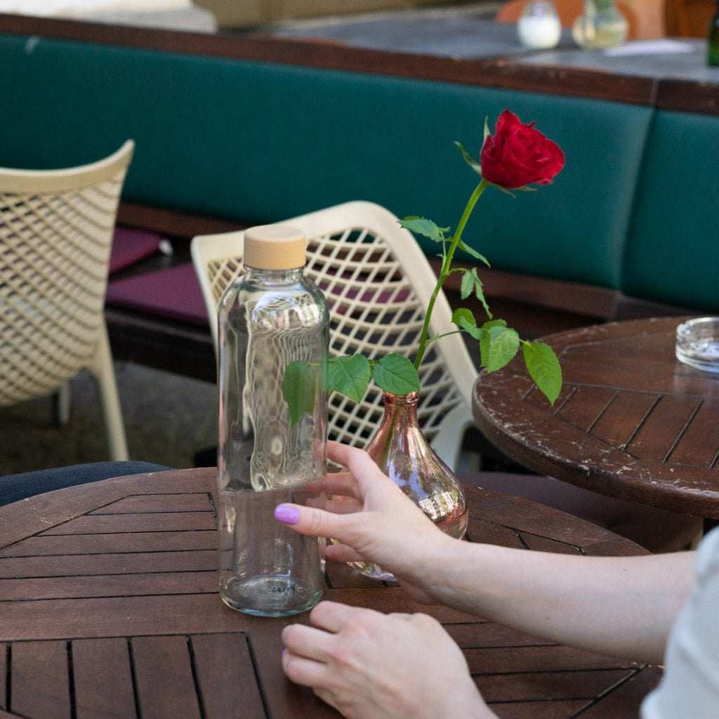 PURE Glazen Fles, 1,0 liter