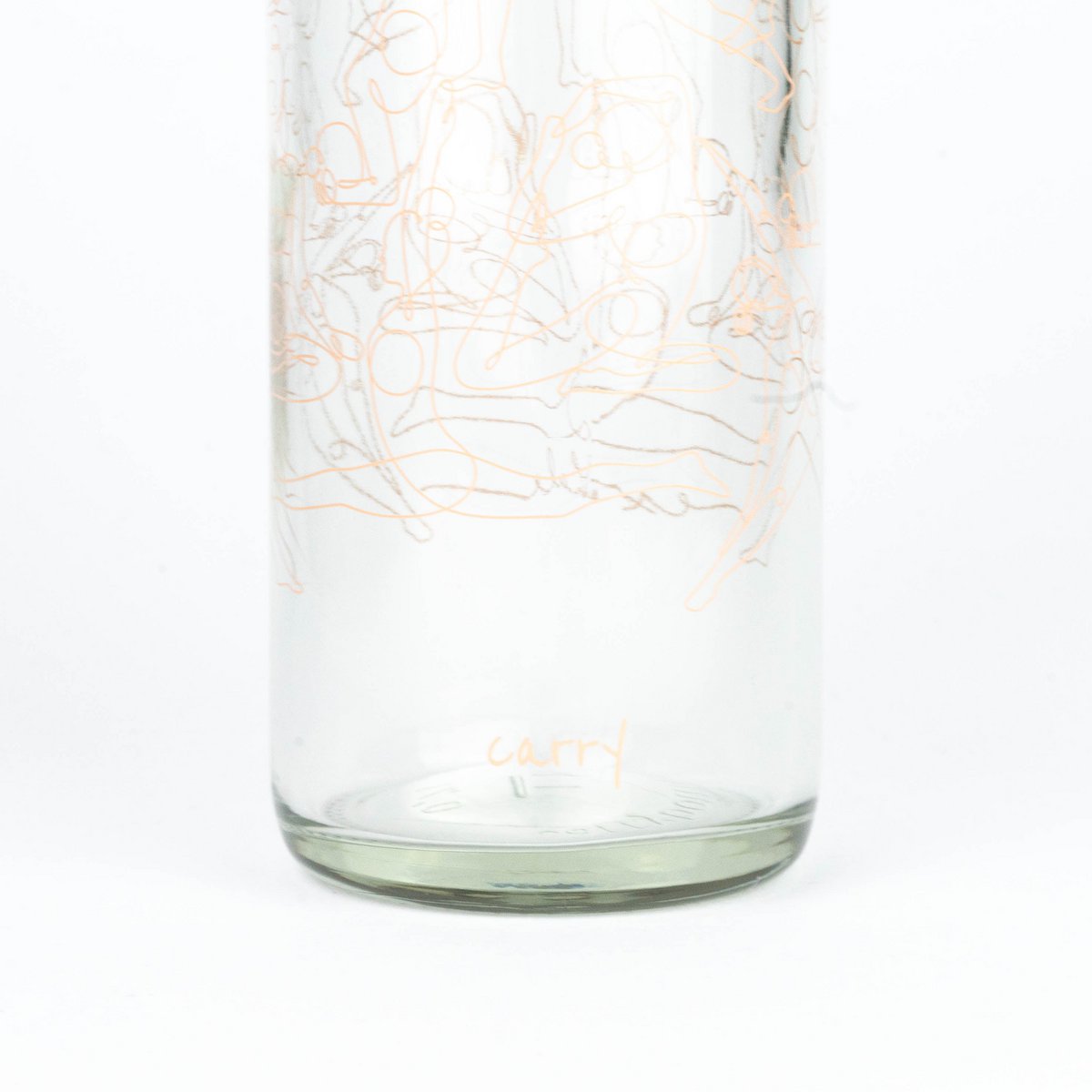 Breath In & Out Glazen Fles, 0,7 liter