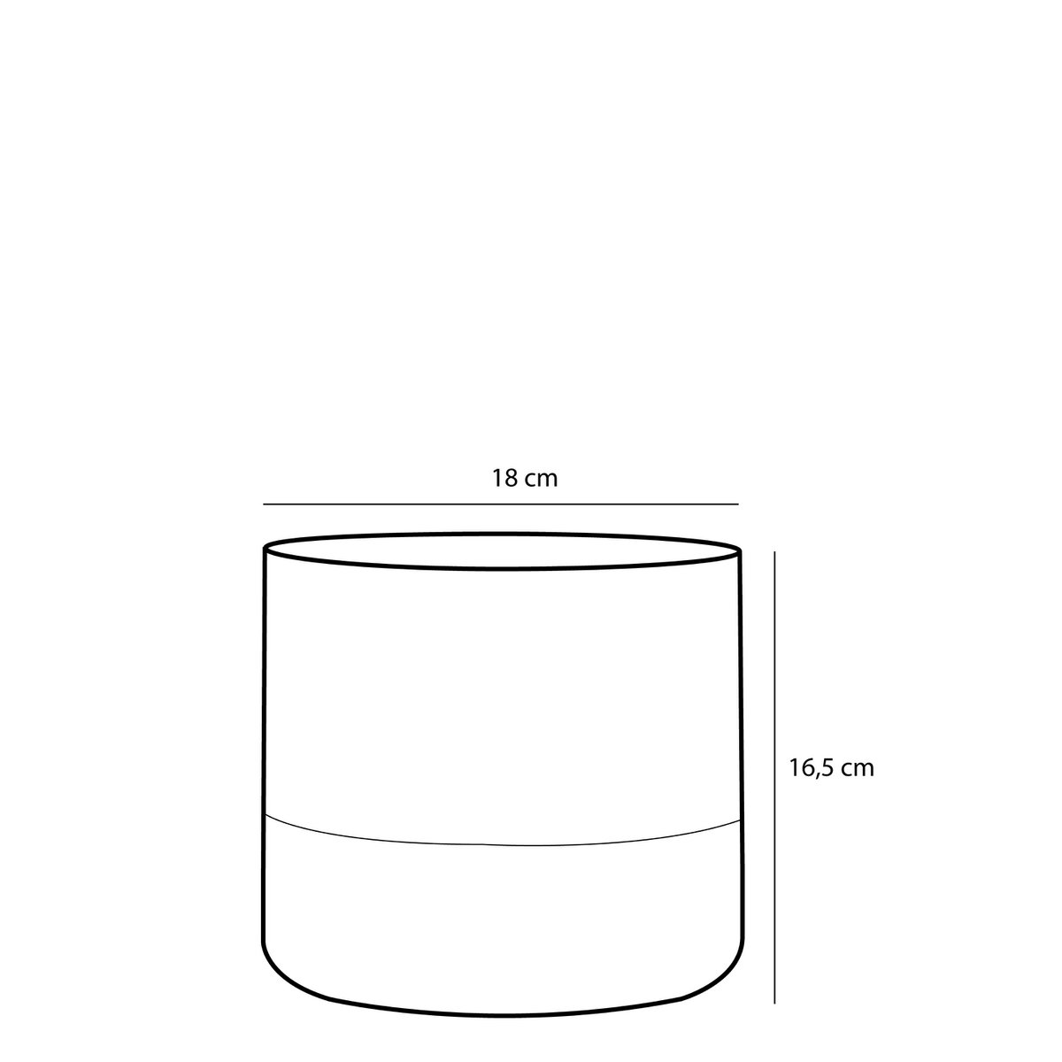 Lago Bloempot – H17 x Ø18 cm – Crème